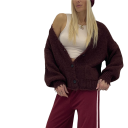 cardigan con bottoni e tasche frontali bottoncino